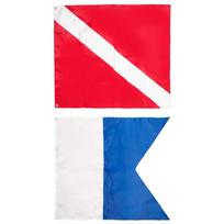 Scubas International Diving Flag Waterproofed Snorkeling Safety Legal Size Flag for Underwater Safety Visibility 1