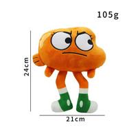 Naujas Pasaulis Gumballo Darvino pliušinis žaislas Animacinis Bananas Joe Anais Richard Nicole pliušinis žaislas Kawaii minkšta dekoratyvinė pagalvė žaislas vaikams 11cm-30cm orange