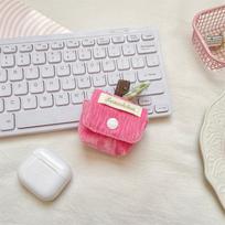 Cute design suitable for Apple Airpods headphone bag storage bag, wireless headphone protective cover dustproof rožinė