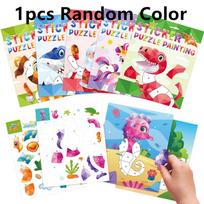 Children New Scene Stickers Diy Hand-On Puzzle 3D Sticker Books Reusable Cartoon Animal Learning Cognition Toys For Kids Gift