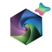Printed 3D Fractal Fidget Hexagon 7Cm Portable Playing Sensory Anti-Stress Toy Desktop Ornament Kid Toys Visual Gifts Kids Stuff