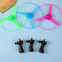 Kids 1Pcs Luminous Flying Disc Propeller Toys Led Lighting Pull String Flying Ufo Toy Spinning Top Outdoor Game Sports Toy Gift