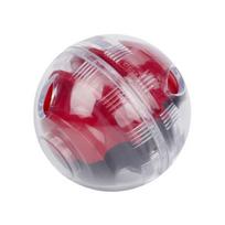 Dog Treat Dispenser Ball Adjustable Slow Feeder Puzzle Toy Food Dispensing Ball for Puppy Healthy Eating Training And Boredom Relief raudona