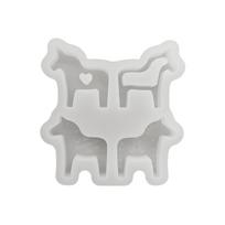 Four Pose Dalahorse Silicone Mould For Home Plasters Figurines And Creative Decoration Projects 1
