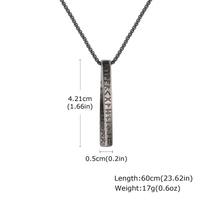Rero Viking Pendant Necklace for Men,Stainless Steel Mobius Geometric Twisted Column Pendant Collar,Vintage Jewelry for Male