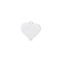 Wholesale 5pcs/lot Polished Stainless Steel Heart Tags Charms for DIY Jewelry Making Personalized name logo disc