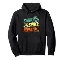 Swing Spike Repeat Japanese Game Kentama Kendama Hoodie juoda