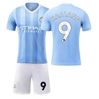 2324 Manchester City Home Correct Edition No. 9 Haaland No. 17 De Bruyne Football Clothes Children's Adult Set #16