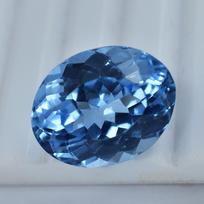 Sri Lanka 11.35 Ct Blue Sapphire Natural Heated Oval Faceted Ceylon Gemstone 15.7 mm Approx. mėlyna