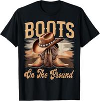 Boots On The Ground Black Cowgirl Melanin Women T-Shirt Unisex T-Shirt S įvairiaspalvis