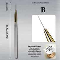 [J]Nail Art Painting Brush Acrylic Lines Pen Stripes Grid Flower Butterfly Drawing Watercolor Brushes UV Gel DIY Design Manicure