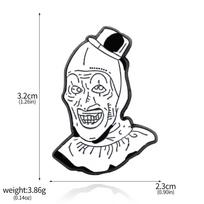 Horror Movies Terrifier Clown 3 Brooch Movie Characters Metal Badge For Women Men Backpack Clothes Accessories Jewelry Gifts