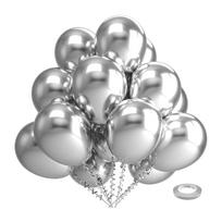 Latex Balloons 100 Pack 12 Inch Round Helium Balloons with Ribbon for Party Decorations Event Celebrations and Balloon Arrangements One Size