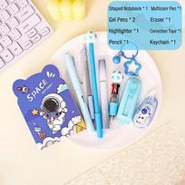9pcs/Set Cute Stationery Set Multiple Colors Daily Writing Supplies For Students, Ideal Gift For Holidays Birthdays Class Event mėlyna