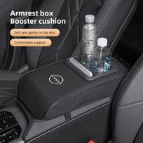 With 2 Cup Holder Auto Center Console Armrest Cushion PU Leather Armrest Pad For Nissan Qashqai Juke Pulsar Sentra Altima Patrol juoda