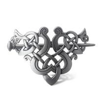 Vintage Norse Viking Amulet Hair Hairpin Nordic Mythology Runes Dragon Knot  Hair Holder Jewelry Accessories