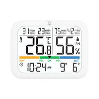 Smart Digital Thermometer and Hygrometer with Backlight Calendar and Time Display High-precision Thermo-Hygrometer for Home balta