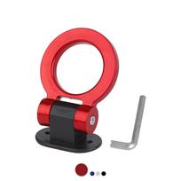 JDM Universal Car Styling Sticker Tralier Tow Hook Kit ABS Simulation Racing Bumper Trailer Hook Tow Hook Sticker round Red