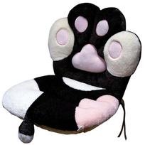 Plush Cat Paw Shaped Floor Chair Soft Cushion Seat for Home Office Bedroom Living Room Reading Gaming Lounge One Size juoda