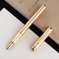 PENBBS 499 Fountain Pen All-copper sandblast coating Fine 0.5mm Ink Pen For writing Bussiness Gift School Stationery Supplies