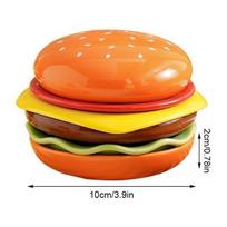 Stackable Hamburger Plate Set Burger 6Pcs/Set Mini Dinner Plate High Value Bone Spit Plate Funny Sauce Containers Table Decor