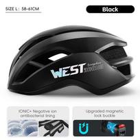 West Biking Pro Bike Helmet Integrated Molding Aerodynamic Racing Cycling Helmet Magnetic Lock Buckle Men Women Bicycle Helmet
