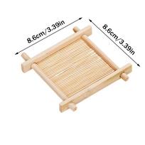 New Bamboo Teacup Pad Heat-resistant Retro Tea Trays Square Dessert Pastry Tray