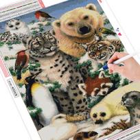 5D DIY Diamond Painting Leopard Diamond Embroidery Bear Mosaic Full Square Animal Home Decoration Wall Art Full Round 20X30CM