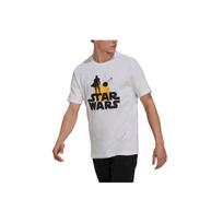 Adidas Star Wars Theme Print Sports Short Sleeve T-Shirt Men Tops White GS6223 XXL