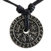 Norse Vikings Odin 's Runes Necklaces Pendants Thor Axe Destiny Wolf Supernatural Moon Pentagram For Men Jewelry Gift sidabras