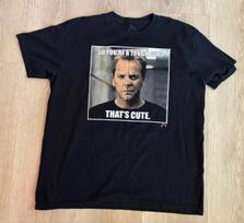 24 Fox TV KIEFER SUTHERLAND Jack Bauer Tough Guy T-shirt Adult XL Licensed 2014 L