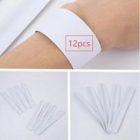 12pcs Slap Bracelets Bulk, White Slap Bracelets DIY Wrist Band Blank Snap Band for Kids Birthday Party, Holidays, Family Game