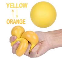 Squeeze Anti-Stress Ball Vibrant Multi-Colored Tpr Mesh Fidget Toy Safe Squishy Ball For Anxiety Easing For Kids Adults Children's Birthday Gift beige