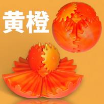 Printed 3D Gear Ball The Steampunk Whirling Wonder Fidget Printed Stress Easing Toys Wonder 3D Printed Spin  Relaxing Ball 8x8cm