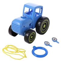 Muzika su šviesa Mini mėlynas traktorius Ankstyvojo ugdymo švietimo automobilis Ūkininko žaislas Stumdomas žaislas Žaidimų linksmybės Muzikinis automobilio modelis Vaikų žaislas