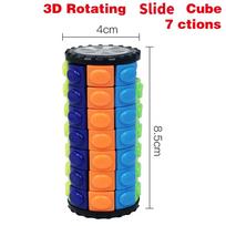 3D Color Rotating Magic Cube Puzzle Color Tower Stress Easing Novel Magic Cube Children'S Puzzle Toy Montessori Toy Gift