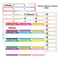 Name 72-1320Pcs Tag Sticker Customize Stickers Classification Labels Children Stationery Water Bottle Pencil Writing For Gifts