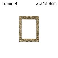 Scale 112 Vintage Gloden Frames Miniature Oil Painting Dollhouse Ornament Mini Picture Retro Mirror Kids Toys Doll Accessories