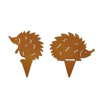 Metal Rusted Animal Garden Stake Art Crafts Statue Backyard Garden Yard Sidewalk Outdoor Backyard Decoration