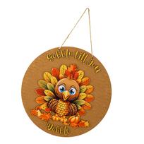 Thanksgiving Turkey Plywood Door Sign Handmade Porch Decoration Harvest Season Wall Hanging Plaques Party Supplies 1