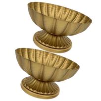 Vintage Vases for Florals Arrangements Compote Bowls Fashion Accessory for Weddings and Home Decoration Set of 2