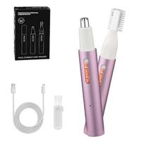 2 in 1 Nose & Ear Hair Trimmer for Women, 2025 Rechargeable Dual-Edge Blade Electric Clipper, Facial & Eyebrow Hair Removal Tool, Powerful Motor, Pain juoda