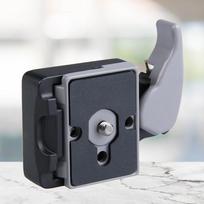 1/4in Camera Quick Mount Seat Assembly Metal Tripod Heads Mount Adapter with Manfrotto 200PL-14 Compat Plate Tripod Accessories China Mainland