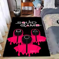 Squid Game Carpet with Guards and Shapes Design for Home Decor Suitable for use as an anti-slip for living room bedroom sofas 40x60cm( 15x23in )
