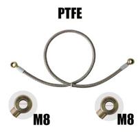 0-90° PTFE Oil Pipeline Hose 8~10~12mm Hollow joint 30-500CM Braided Fuel Oil Line High Temperature Resistance Engine pipe 0-0