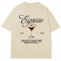 Fashion Sabrina Carpenter Espresso Martini Print T Shirt Aesthetic Men Women T-shirts Loose Casual Soft Cotton Tops Streetwear S įvairiaspalvis
