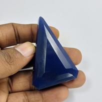 Sri Lanka Certified 250 Ct Natural Blue Sapphire Trillion Cut Loose Gemstone 60.8 mm approx. mėlyna
