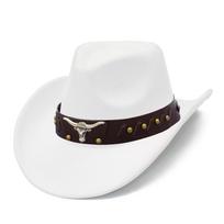 Suede Cowboy Hat Curl Brim Jazz Fedora Hats Elegant Women Party Wedding Church Dress Cap Men Vintage New Panama Felt Caps Trilby