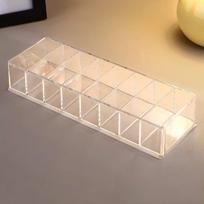 1pc,Transparent nail polish storage box, suitable for table top finishing container of nail salon, cosmetics storage display gryna