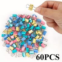 60 mini paper clips, stainless steel, strong long tail clips, suitable for home, office, billing and data sorting, stationery